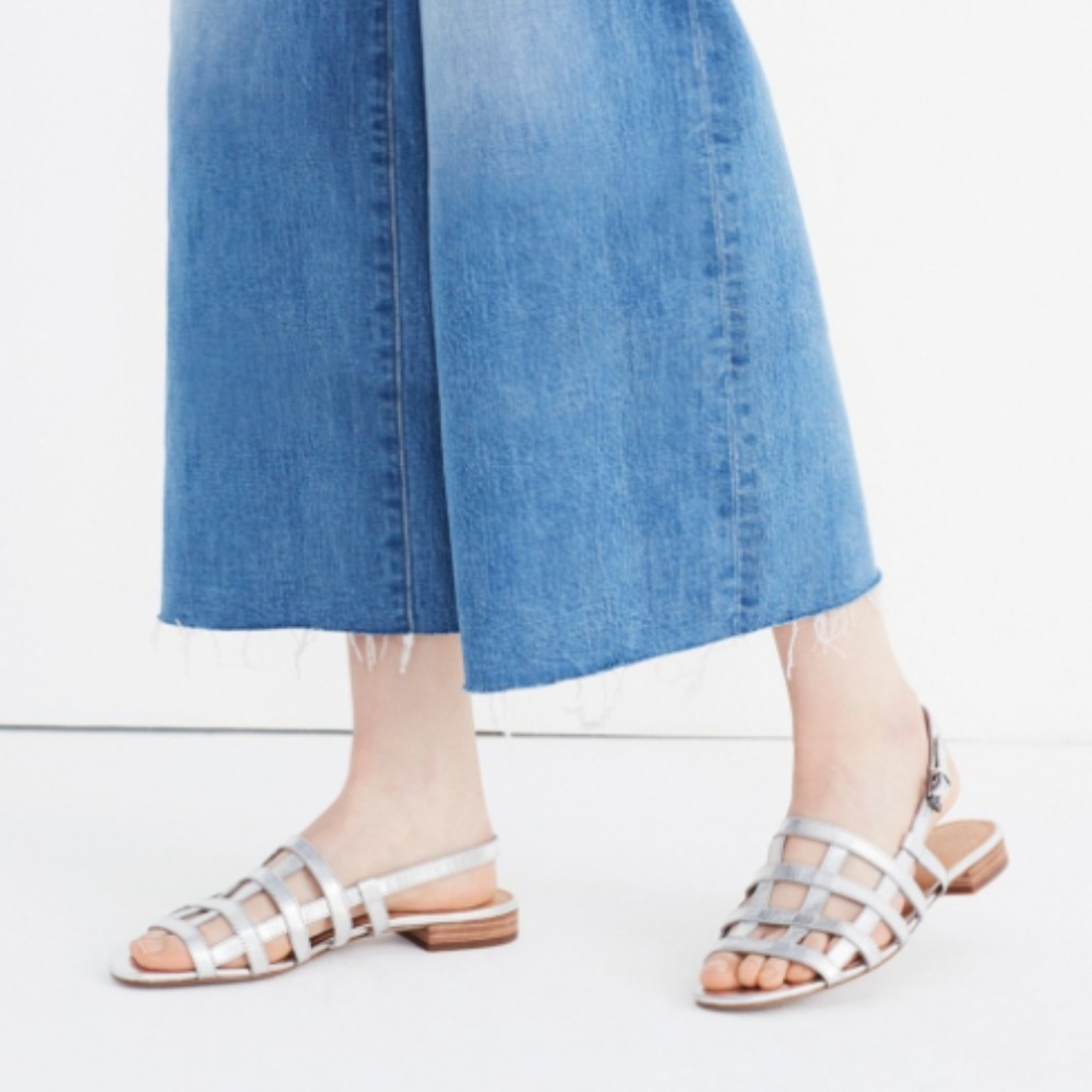 Madewell Cage Rowan Sandals Silver